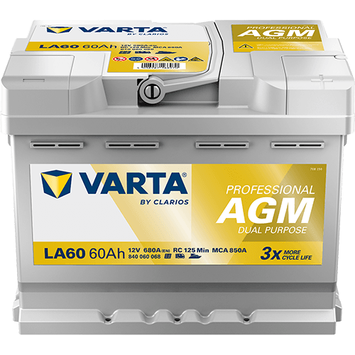 VARTA Professional AGM 60Ah - Fritidsbatteri 840060068