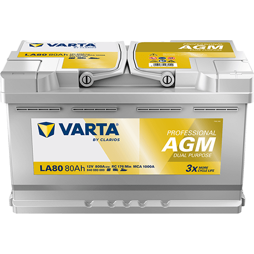 VARTA Professional AGM 80Ah 800A - Fritidsbatteri